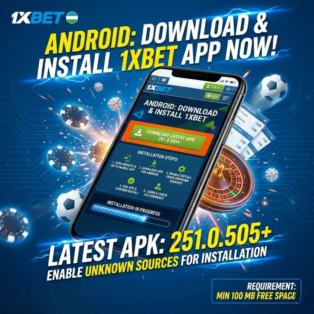 Android: 1xbet скачать на телефон и установить